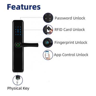 À télécommande biométrique futé de serrure de porte de code intelligent d'empreinte digitale de Bluetooth