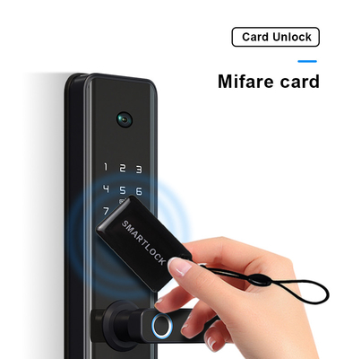 Alliage d'aluminium biométrique électronique de serrure de porte d'empreinte digitale de WiFi avec la caméra/appli de Tuya
