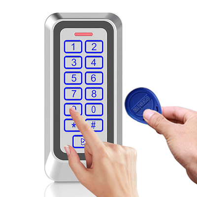 Contrôle d'accès par carte EM/MF en métal, extérieur, IP67, avec clavier rétroéclairé