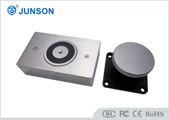 Bloque-porte électromagnétique en acier inoxydable 304 avec bouton de déverrouillage manuel pour fonctionnement 12V/24V DC