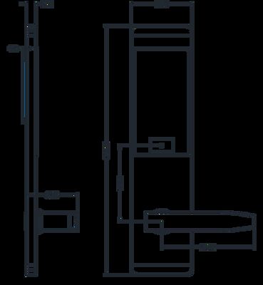 Fermetures RFID d'hôtel en acier inoxydable avec une heure de démarrage de 1 seconde et une capacité de 200 cartes d'invité pour un système d'entrée sans clé