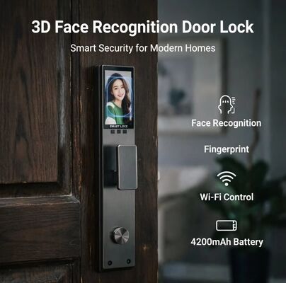 Waterproof Smart Lock Real Time Video 3d Face Recognition Smart Fingerprint Lock