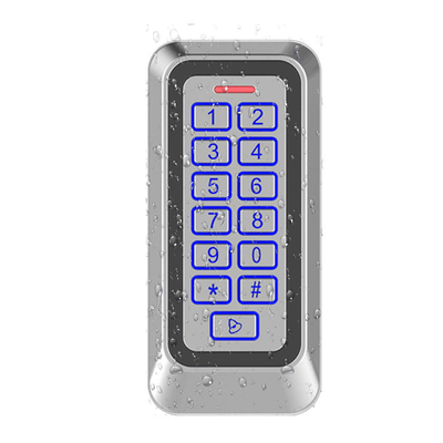 Contrôle d'accès par carte EM/MF en métal, extérieur, IP67, avec clavier rétroéclairé