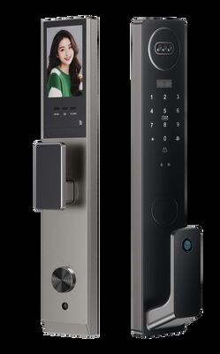 Reconnaissance faciale 3D Fermeture de porte intelligente entièrement automatique avec écran de 4,5 pouces et sonnette vidéo