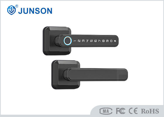 APPLI carré noir de Tuya de serrure de porte d'empreinte digitale de poignée avec LockIdentification rapide