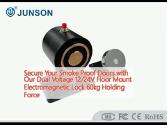 Sécurisez vos portes à l'épreuve de la fumée avec notre double tension 12/24V montée au sol verrou électromagnétique 60kg force de retenue