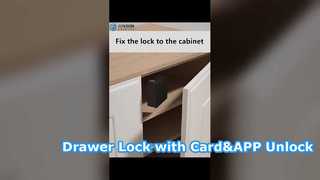 Hidden Electronic Cabinet/Drawer Lock with Card Unlock